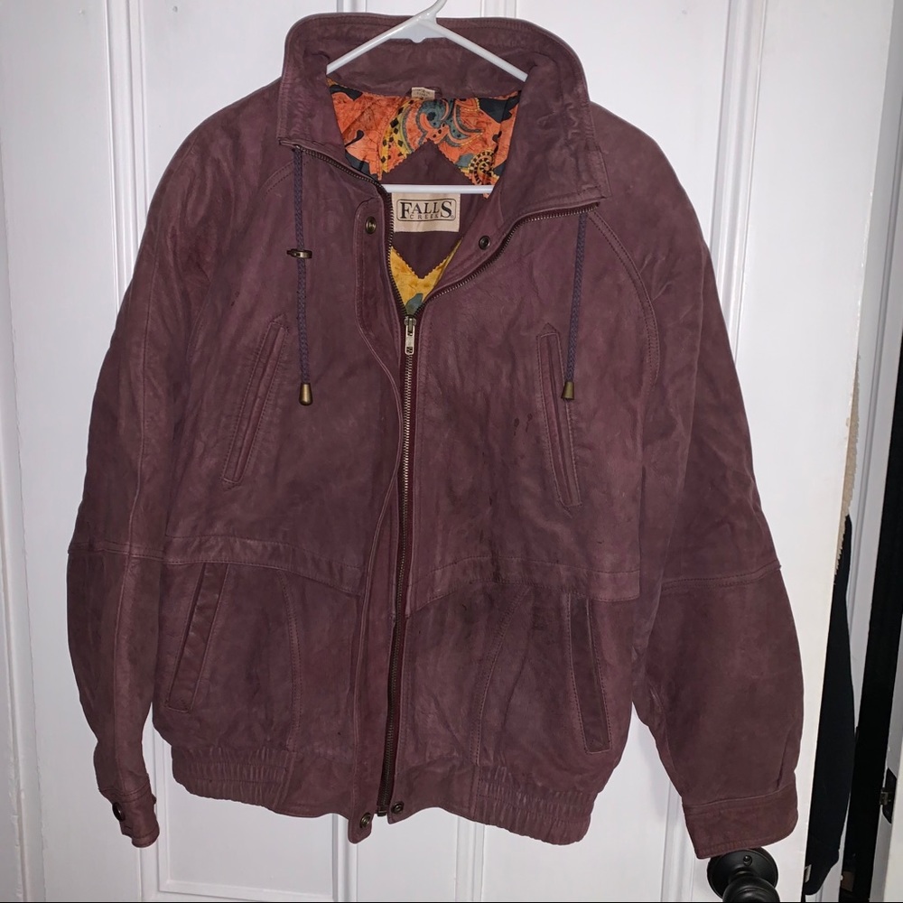 Vintage Leather Bomber Jacket - Picture 2 of 11